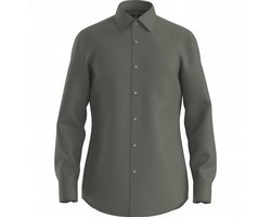 Boss Black slim fit overhemd groen