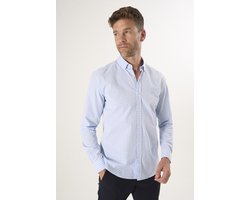 Felix Hardy Geruit Overhemd - Overhemden - 100% Katoen Heren Blauw - Xl