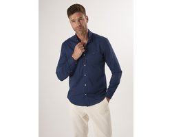 Felix Hardy Overhemd - Overhemden - 97% Katoen Heren Donkerblauw - Xl