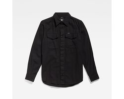 G-STAR Marine Slim Shirt l\s Heren Overhemd - dk black gd