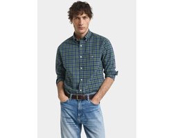 Gant Casual hemd lange mouw Groen Reg Classic Poplin Check 3250213/338