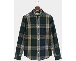 Gant Casual hemd lange mouw Groen Reg Windblown Flannel Check S 3250243/374