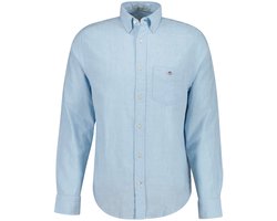 Gant Overhemd heren Blauw Overoverhemd van linnenmix 3250082/450