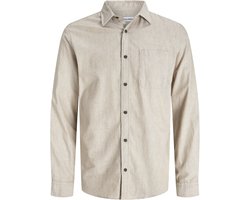 Jack & Jones Heren Overhemd JJECLASSIC MELANGE SHIRT bequem Grijs M Volwassenen