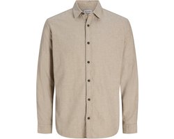 Jack & Jones Heren Overhemd JJECLASSIC MELANGE SHIRT bequem Grijs S Volwassenen