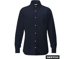 Jack & Jones Overhemd Jprblaactive Stretch Ls Shirt Ln 12282199 Navy Blazer Mannen Maat - M