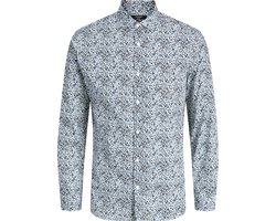 Jack & Jones Overhemd Jprblablackpool Stretch Aop Ls Shir 12284126 Goblin Blue Mannen Maat - XL