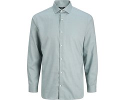 Jack & Jones Overhemd Jprblaparker Shirt L/s Noos 12227385 Goblin Blue/slim Fit Mannen Maat - L