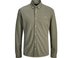 Jack & Jones Overhemd Jprblublake Pique Detail L/s Shirt 12284463 Aloe Mannen Maat - L