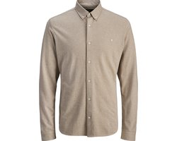 Jack & Jones Overhemd Jprblublake Pique Detail L/s Shirt 12284463 Tigers Eye Mannen Maat - XL