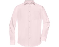 James & Nicholson Overhemd Heren met Lange Mouw (Light-Pink) - Maat XL (Inclusief 2 TLRGolf wasknijpers)