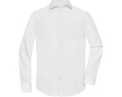 James & Nicholson Overhemd Heren met Lange Mouw (Wit) - Maat XXL (Inclusief 2 TLRGolf wasknijpers)