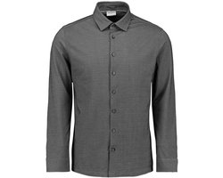 Jersey hemd in melange twillstructuur