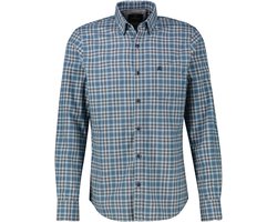 LERROS - Heren hemd - Maat L - Mannen - blauw - katoen