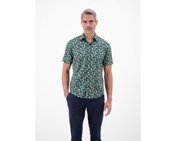 LERROS Overhemd met korte mouwen en bloemenprint, 100% katoen , Maat: L , Kleur: SOFT TEAL , 100% katoen
