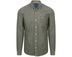 NZA - Grijze katoenen stretch overhemd