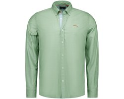 NZA - Groene katoenen overhemd stretch