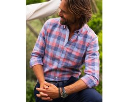 NZA New Zealand Auckland - Lange mouw overhemd - Heren - 3XL - Oranje - Linnen - 26AN530