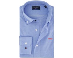NZA overhemd lichtblauw Riley knitted button-down collar