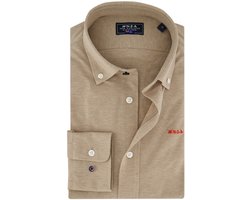 NZA overhemd Riley knitted beige 100% katoen