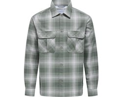 Only & Sons Overhemd Onscedric Life Check Overshirt Noos 22030843 Castor Gray Mannen Maat - XL
