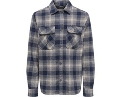 Only & Sons Overhemd Onscedric Life Check Overshirt Noos 22030843 Navy Blazer Mannen Maat - M