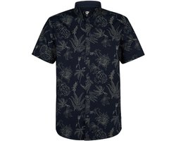 Petrol Industries - Heren All-over print overhemd Scout - Blauw - Maat XXL