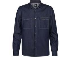 Petrol Industries - Heren Denim Overhemd Cody - Blauw - Maat XXL