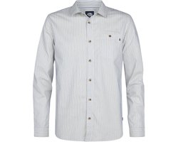 Petrol Industries - Heren Gestreepte Overhemd Black River - Geel - Maat XL