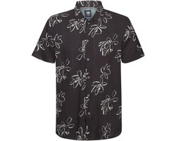 Petrol Industries - Heren Overhemd met all-over print Orion - Zwart - Maat XXXL