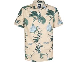 Petrol Industries - Heren Overhemd met all-over print Pulsar - Oranje - Maat XXL