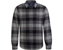 Petrol Industries - Heren Plus Size Geruit Overhemd Billings - Zwart - Maat 4XL