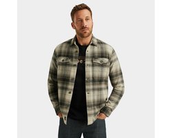 PME Legend Overshirt Groen LONG SLEEVE SHIRT Brushed Gri PSI2509244/8011