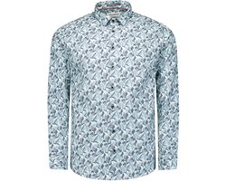 Print stretch overhemd