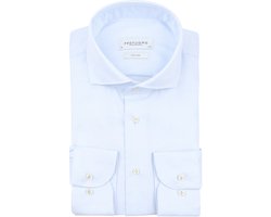 Profuomo Dobby Mouliné Overhemd Print Lichtblauw - Maat 42 - Heren - Overhemden Formeel