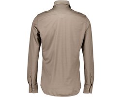 Profuomo Japanese Knitted Overhemd Bruin - Maat 40 - Heren - Overhemden Formeel