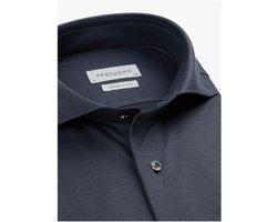 Profuomo Japanese Knitted Overhemd Denim Donkerblauw (navy) - Maat 38 - Heren - Overhemden Formeel