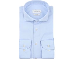 Profuomo Twill Overhemd Lichtblauw - Maat 42 - Heren - Overhemden Formeel