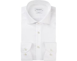 Profuomo wit two ply twill overhemd regular fit effen
