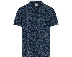 Protest PRTLemming - T-shirt Heren - Korte mouwen - Normale pasvorm - Knoopsluiting - Blauw