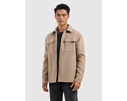 Pure Path Regular Fit Flannel Overshirts Taupe (25030201 - 53)