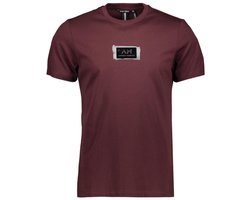 Short Sleeve Printed T-shirt with Round Neck - Bordeaux Shirts