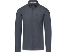 State Of Art Overhemd Print Blauw Grijs - Maat M - Heren - Overhemden Casual