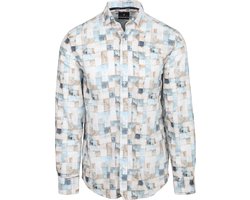 State Of Art Overhemd Print Blauw - Maat M - Heren - Overhemden Casual