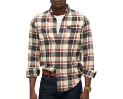Superdry Overhemd Lumberjack Ruit Off White - Overhemden Casual