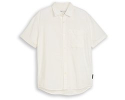 Tom Tailor Denim Relaxed fit overhemd met korte mouwen en borstzak