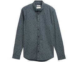 Tom Tailor - Lange mouw overhemd - Heren - L - Blauw - Katoen - 1047318