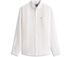Tommy Jeans Overhemd Tjm Reg Linen Shirt Dm0dm22760 Ybl Ecru Mannen Maat - M