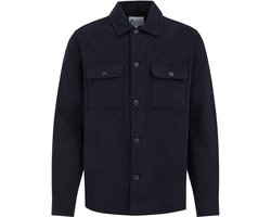 WE Fashion Heren jacquard overshirt met ingeweven print