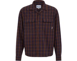 WE Fashion Heren regular fit flanellen overhemd met ruit